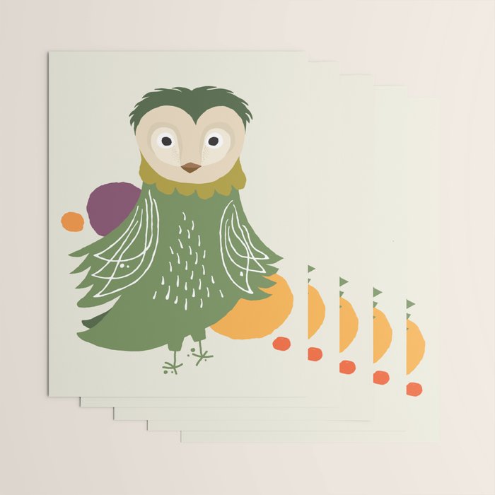 Quirky Barn Owl Wrapping Paper Gallery Image 3