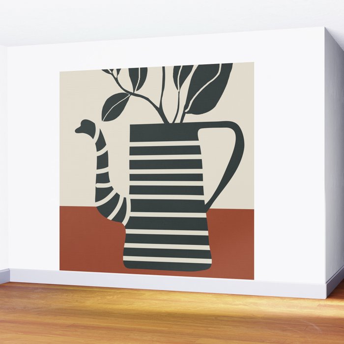 Teapot Garden 9 Wall Mural Gallery Image 2