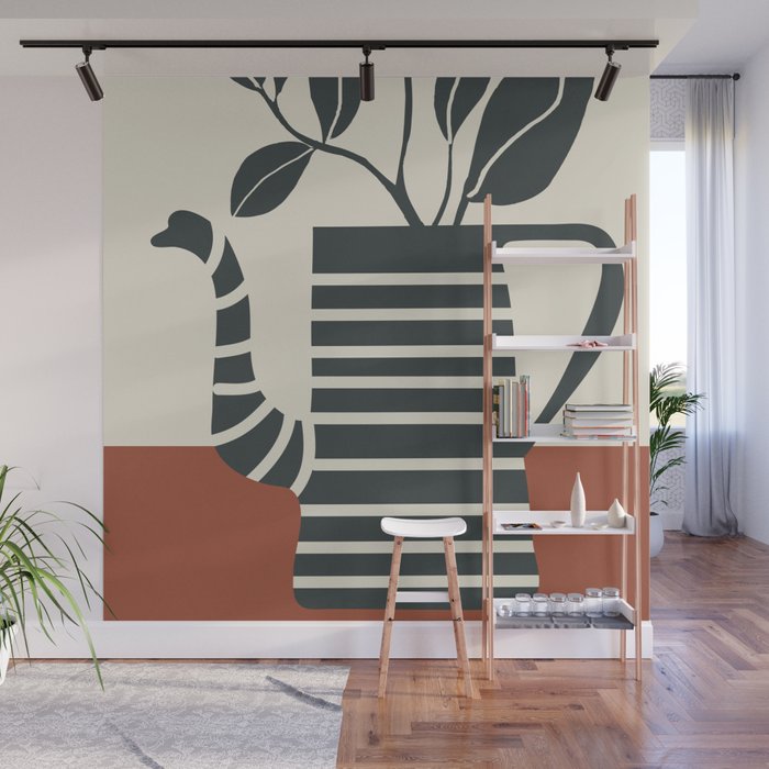 Teapot Garden 9 Wall Mural Gallery Image 1