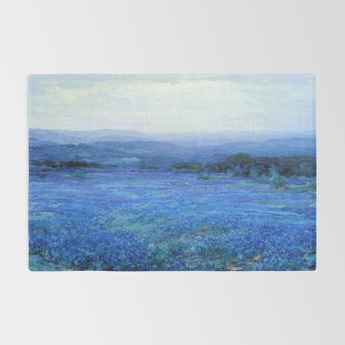 Bluebonnet Panoramic Landscape in Twilight painting by Robert Julian Onderdonk Rug Gallery Image 2