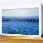 Bluebonnet Panoramic Landscape in Twilight painting by Robert Julian Onderdonk Wall Mural Gallery Image 2