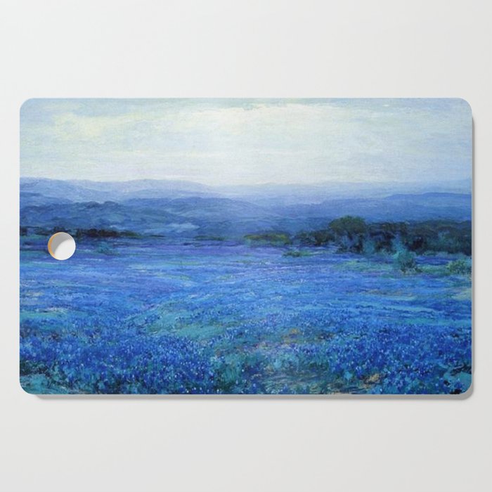 Bluebonnet Panoramic Landscape in Twilight painting by Robert Julian Onderdonk Cutting Board Gallery Image 1