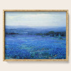 Bluebonnet Panoramic Landscape in Twilight painting by Robert Julian Onderdonk Serving Tray Gallery Image 1