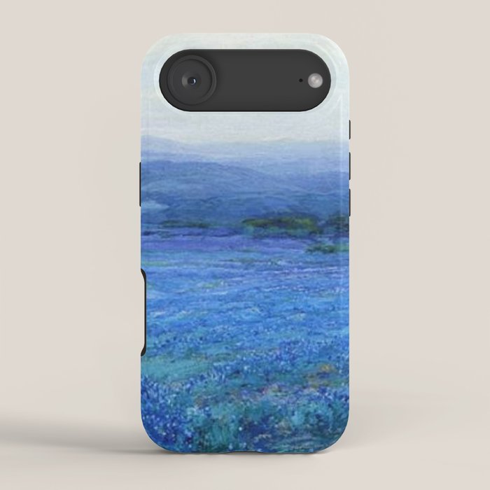 Bluebonnet Panoramic Landscape in Twilight painting by Robert Julian Onderdonk iPhone Case Gallery Image 2