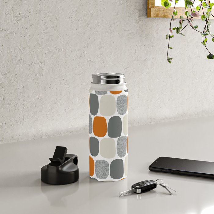 Wonky Ovals in Orange Water Bottle Gallery Image 4