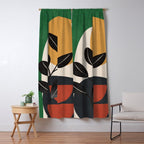 Modern Abstract Minimal Shapes Branches Art 6 Window Curtain Gallery Image 5