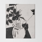 Flowers in The Vase 4 Throw Blanket Gallery Image 2