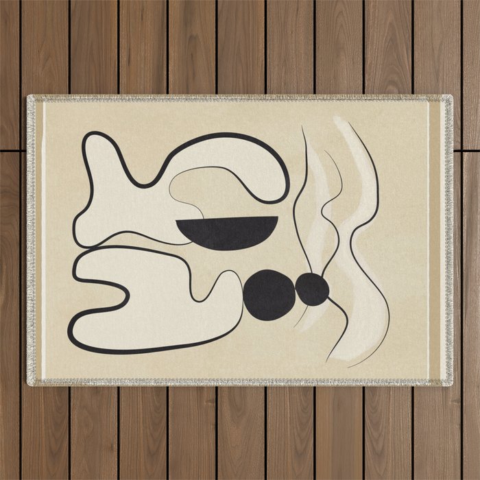 Minimal Abstraction 8 Outdoor Rug Gallery Image 1
