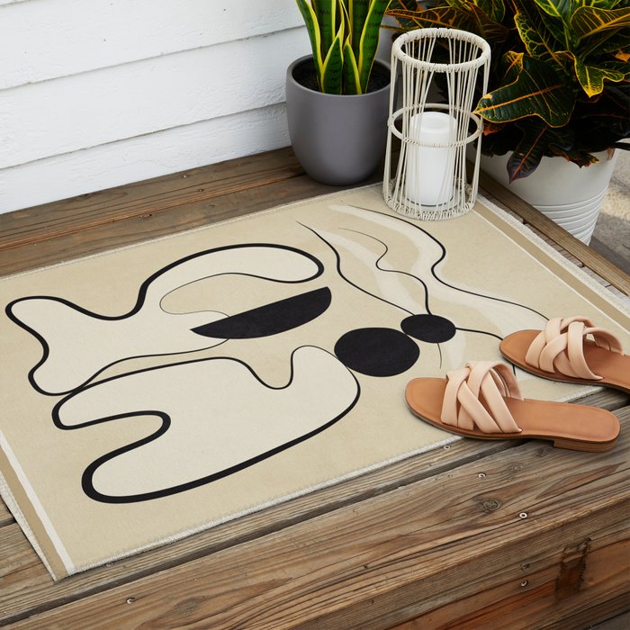 Minimal Abstraction 8 Outdoor Rug Gallery Image 2