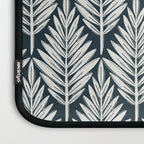 Linocut Palm Leaves . Navy Laptop Sleeve Gallery Image 3