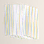 Organic Watercolor Striped Pattern Powder Blue Mustard Yellow White Wrapping Paper Gallery Image 3