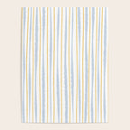 Organic Watercolor Striped Pattern Powder Blue Mustard Yellow White Poster Gallery Image 4