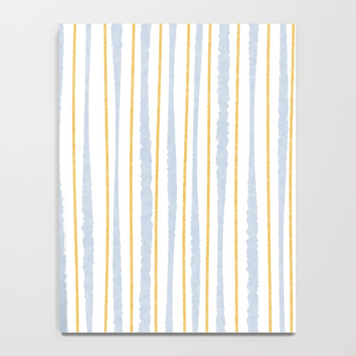 Organic Watercolor Striped Pattern Powder Blue Mustard Yellow White Notebook Gallery Image 4