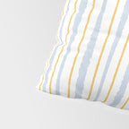 Organic Watercolor Striped Pattern Powder Blue Mustard Yellow White Pillow Sham Gallery Image 4