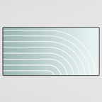 Ombre Arch XVII Natural Teal Gradient Modern Geometric Lines Desk Mat Gallery Image 3