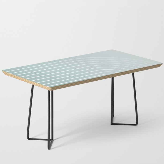 Ombre Arch XVII Natural Teal Gradient Modern Geometric Lines Coffee Table Gallery Image 1