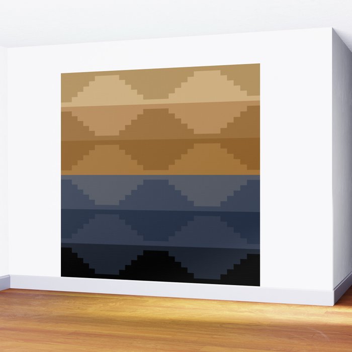 Geometric Aztec Pyramid Pattern X Wall Mural Gallery Image 2