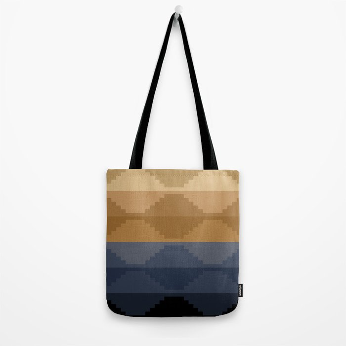 Geometric Aztec Pyramid Pattern X Tote Bag Gallery Image 2
