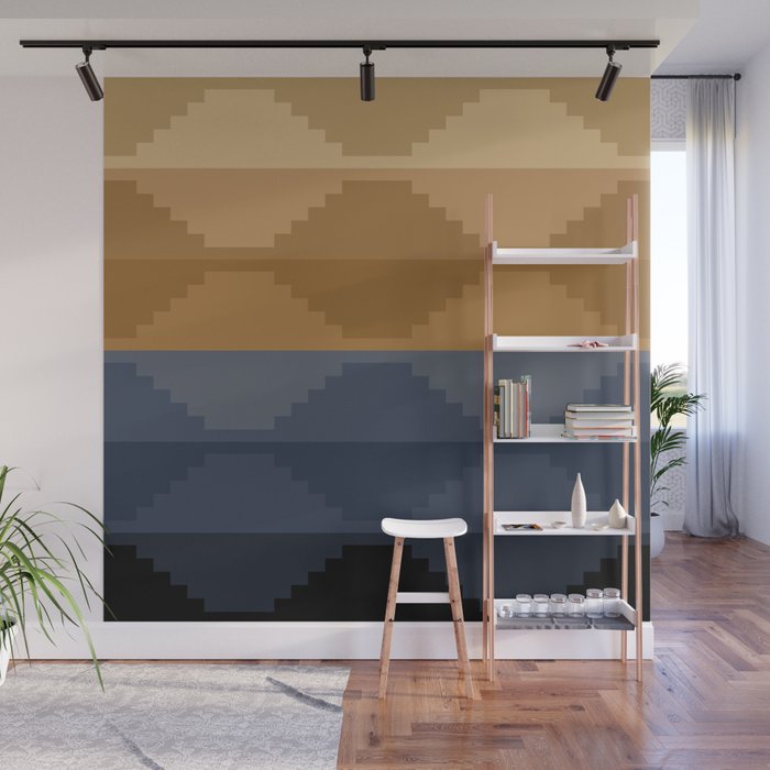 Geometric Aztec Pyramid Pattern X Wall Mural Gallery Image 1