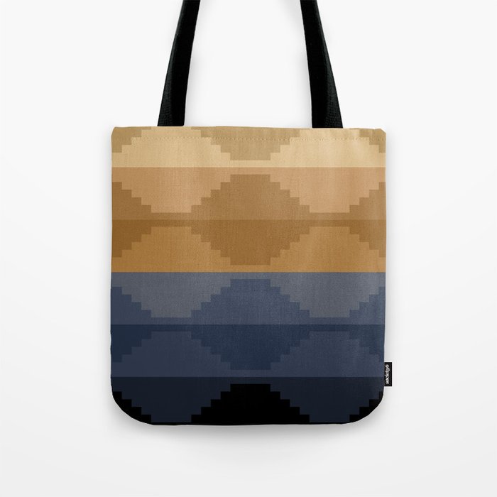 Geometric Aztec Pyramid Pattern X Tote Bag Gallery Image 1