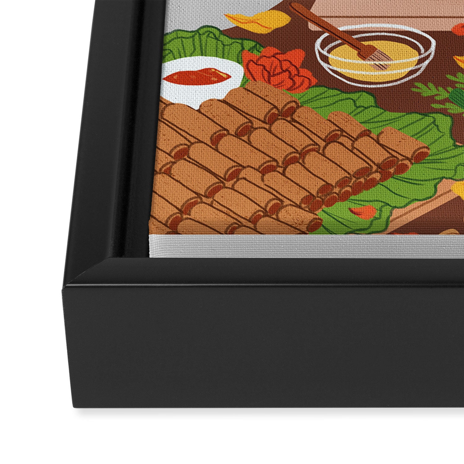Lumpia Framed Canvas Print Gallery Image 3