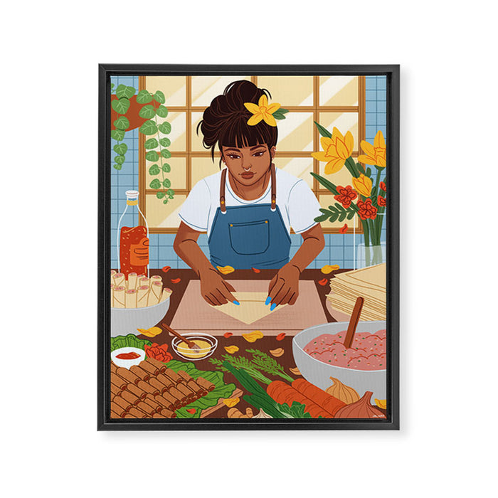 Lumpia Framed Canvas Print Gallery Image 1