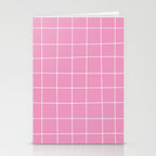 Hand Drawn Grid Hot Pink Stationery Card Gallery Image 2