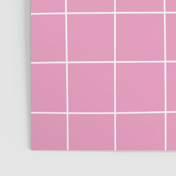 Hand Drawn Grid Hot Pink Poster Gallery Image 3