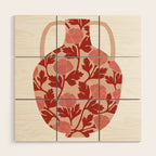 Vase of red roses collection Wood Wall Art Gallery Image 1