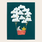 Hot cloud baloon - moon and star Poster Gallery Image 4