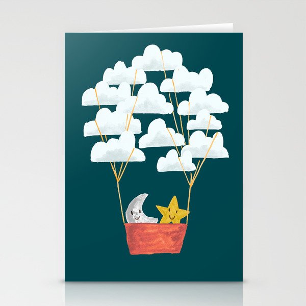 Hot cloud baloon - moon and star Stationery Card Gallery Image 2