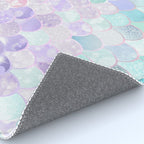 Cute Mermaid Pattern, Light Pink, Purple, Teal Rug Gallery Image 4