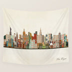 las vegas skyline Wall Tapestry Gallery Image 4