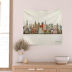las vegas skyline Wall Tapestry Gallery Image 2
