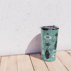 Mid Century Meow Atomic Kitty Christmas ©studioxtine Travel Mug Gallery Image 4