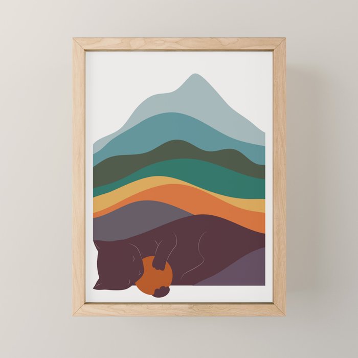 Cat Landscape 8 Mini Art Print Gallery Image 1