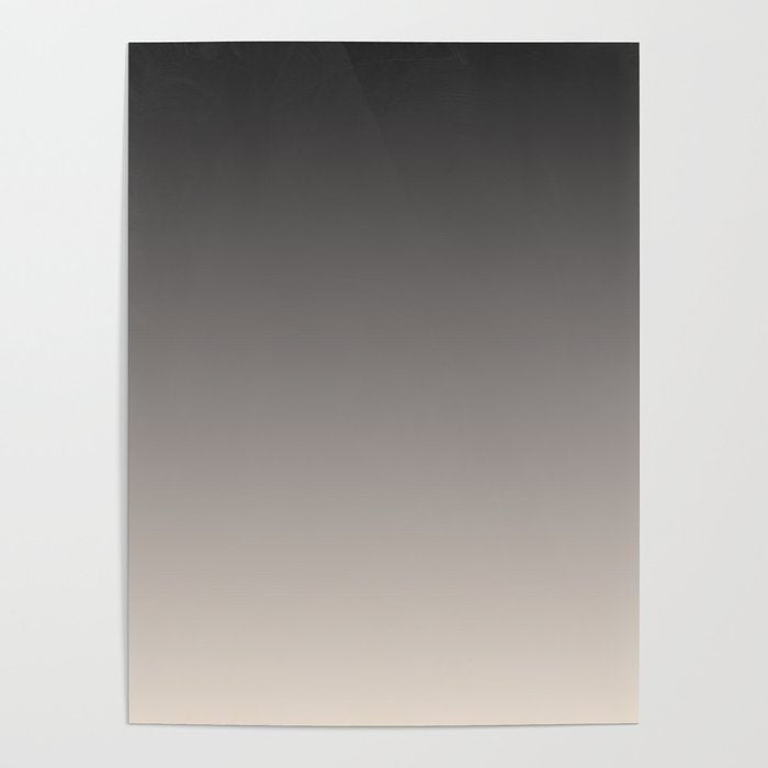 Smooth Charcoal Minimalist Ombré Gradient Abstract Poster Gallery Image 1