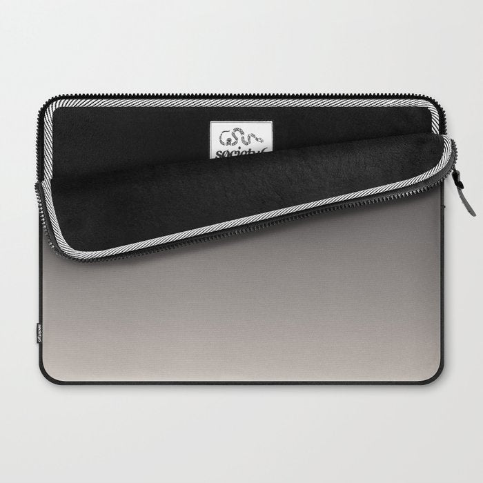 Smooth Charcoal Minimalist Ombré Gradient Abstract Laptop Sleeve Gallery Image 2