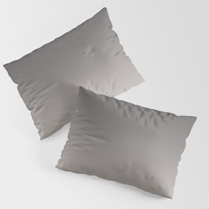 Smooth Charcoal Minimalist Ombré Gradient Abstract Pillow Sham Gallery Image 3