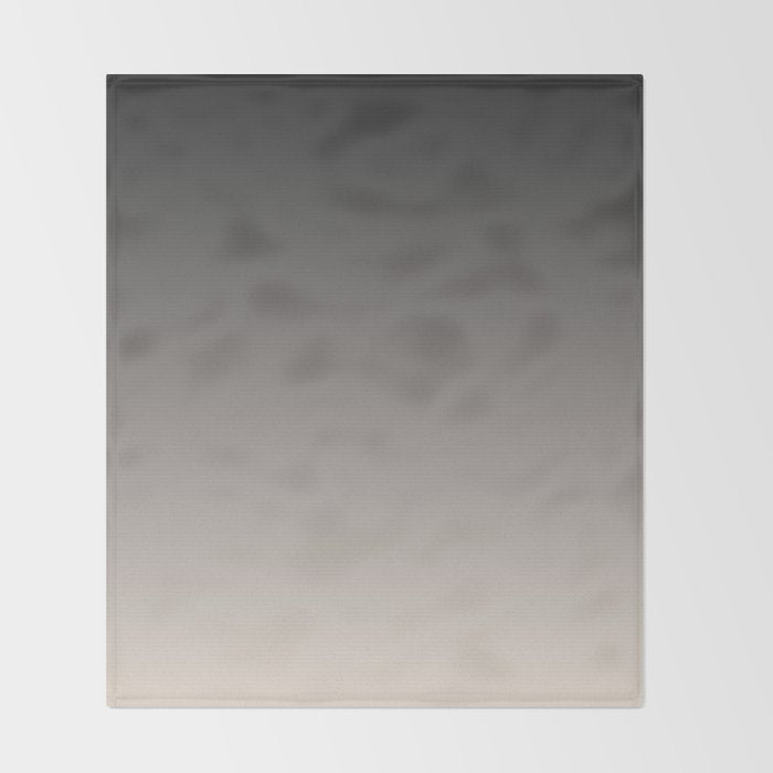 Smooth Charcoal Minimalist Ombré Gradient Abstract Throw Blanket Gallery Image 2