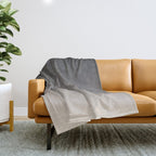 Smooth Charcoal Minimalist Ombré Gradient Abstract Throw Blanket Gallery Image 1