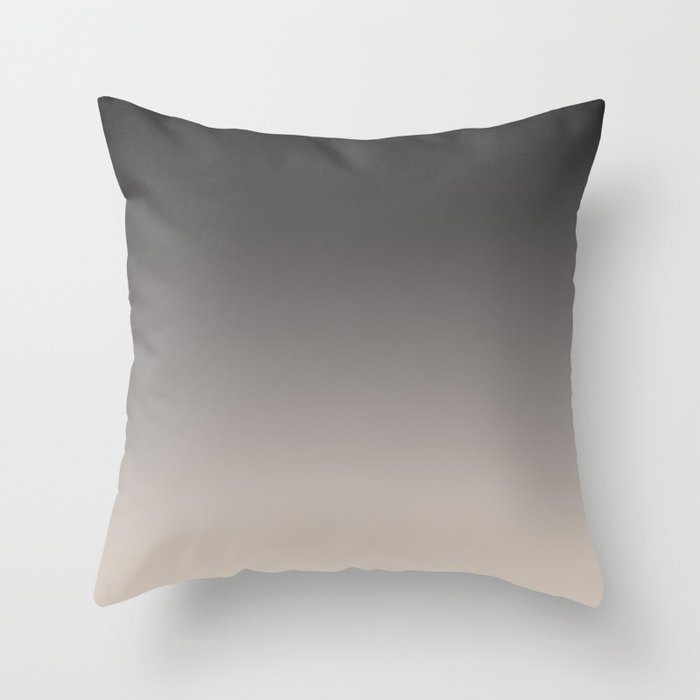 Smooth Charcoal Minimalist Ombré Gradient Abstract Throw Pillow Gallery Image 6