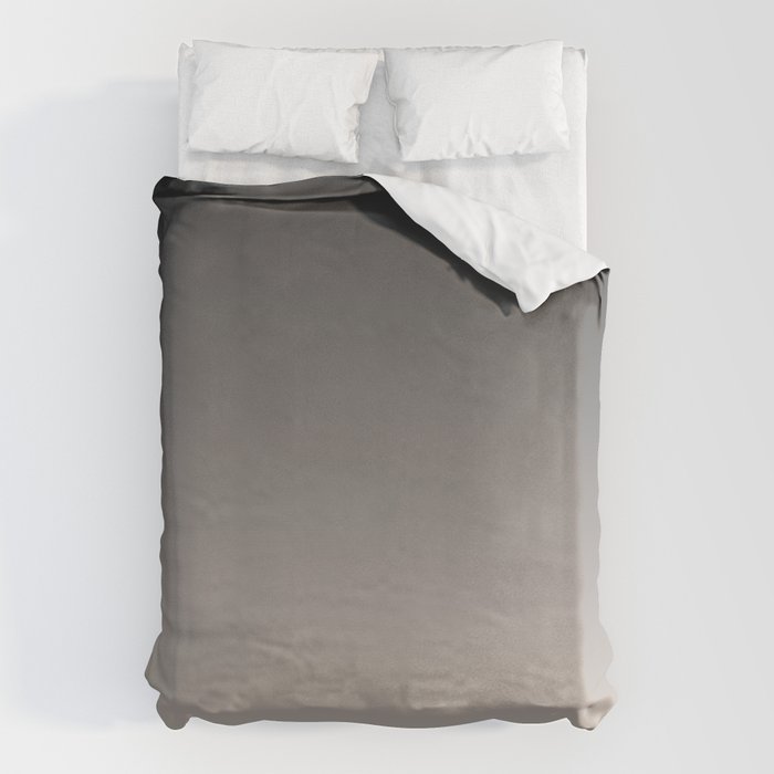 Smooth Charcoal Minimalist Ombré Gradient Abstract Duvet Cover Gallery Image 6