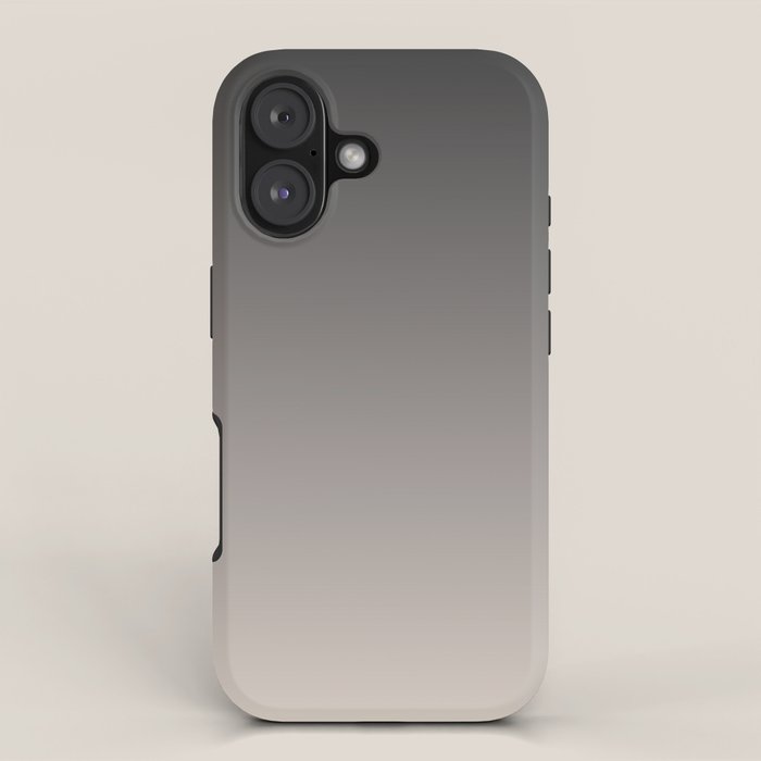 Smooth Charcoal Minimalist Ombré Gradient Abstract iPhone Case Gallery Image 1