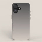 Smooth Charcoal Minimalist Ombré Gradient Abstract iPhone Case Gallery Image 1