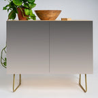 Smooth Charcoal Minimalist Ombré Gradient Abstract Credenza Gallery Image 1