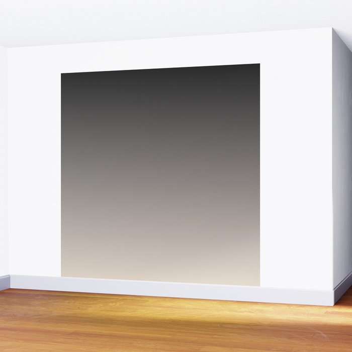 Smooth Charcoal Minimalist Ombré Gradient Abstract Wall Mural Gallery Image 2