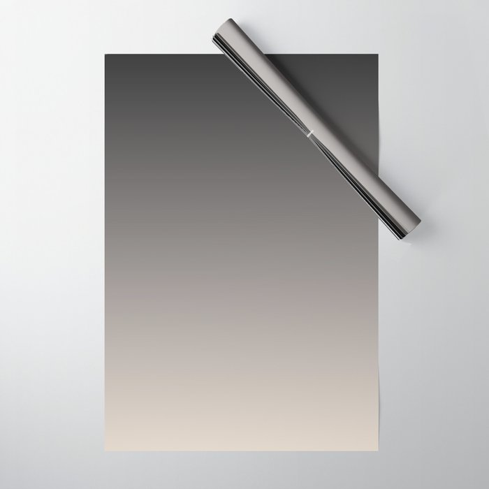 Smooth Charcoal Minimalist Ombré Gradient Abstract Wrapping Paper Gallery Image 1