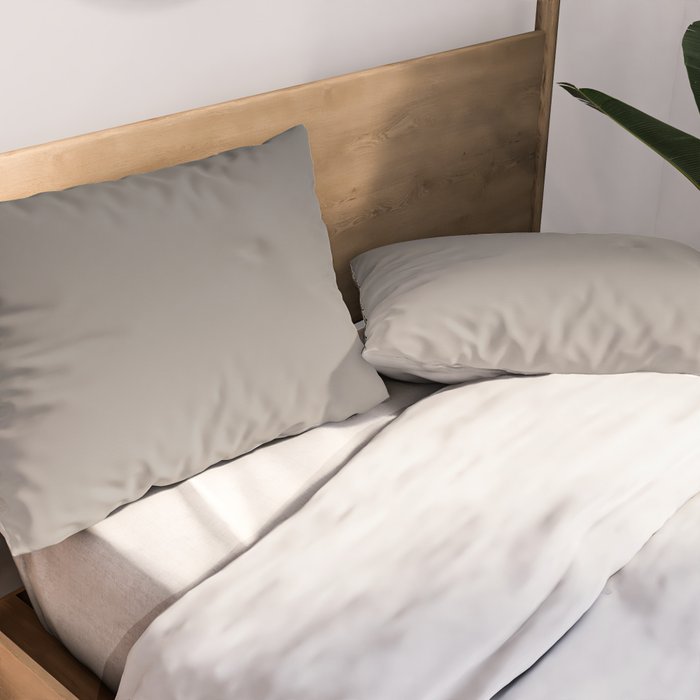 Smooth Charcoal Minimalist Ombré Gradient Abstract Pillow Sham Gallery Image 2