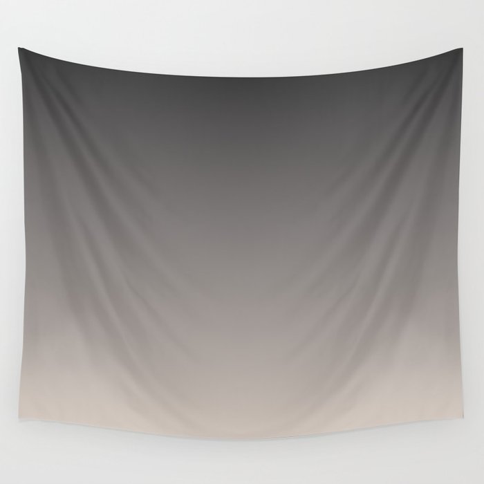 Smooth Charcoal Minimalist Ombré Gradient Abstract Wall Tapestry Gallery Image 1